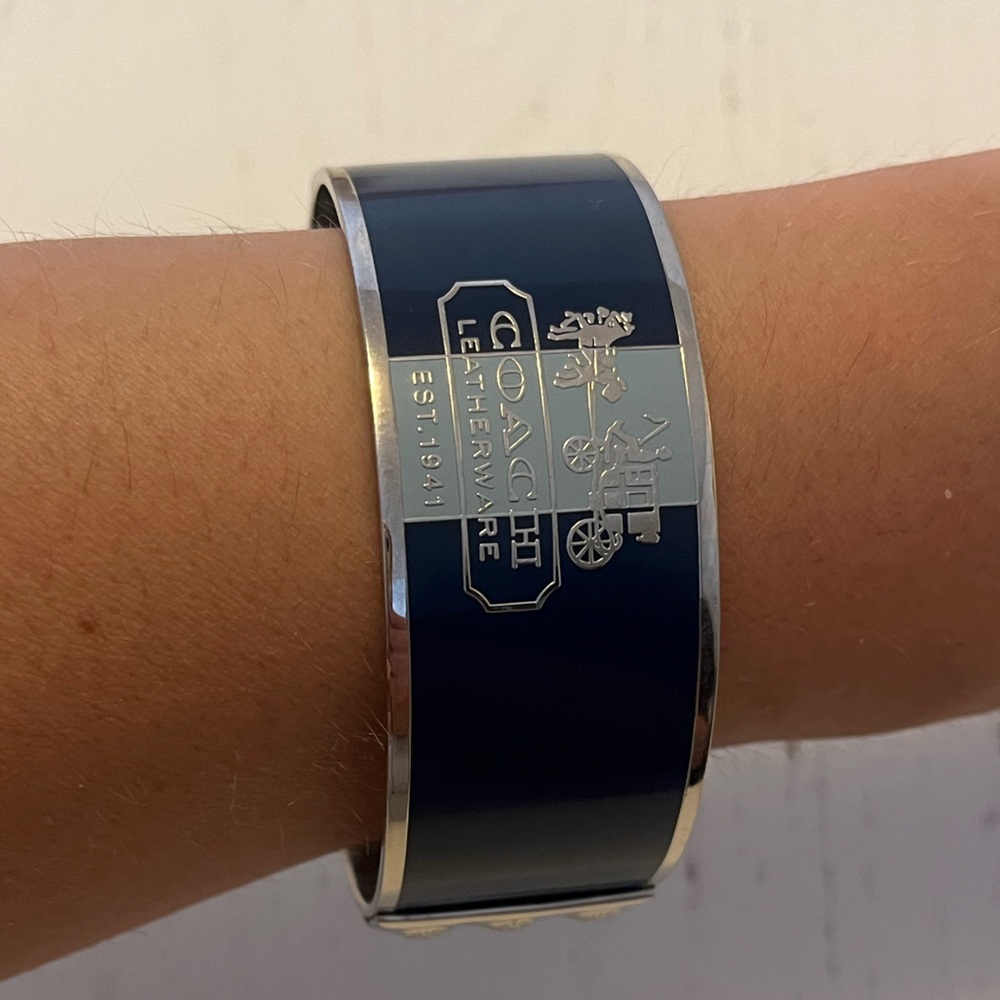 Vintage navy blue coach bangle